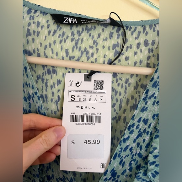 Zara ruffled print dress - Picture 4 of 5